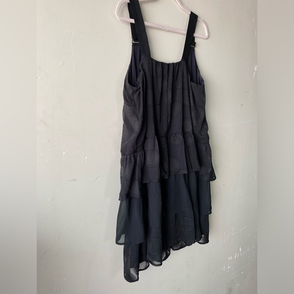 LANE BRYANT Black Ruffled Lace Dress Sz 14 - Picture 8 of 12